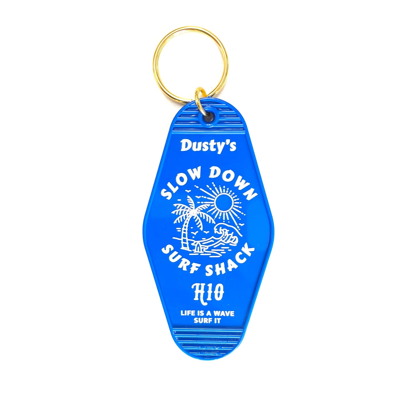 Slow Down Surf Shack Motel Keychain