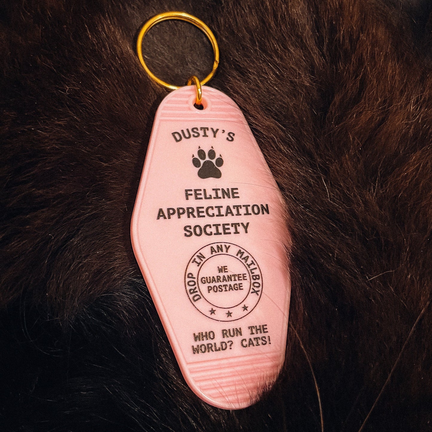 Feline Appreciation Society Motel Keychain
