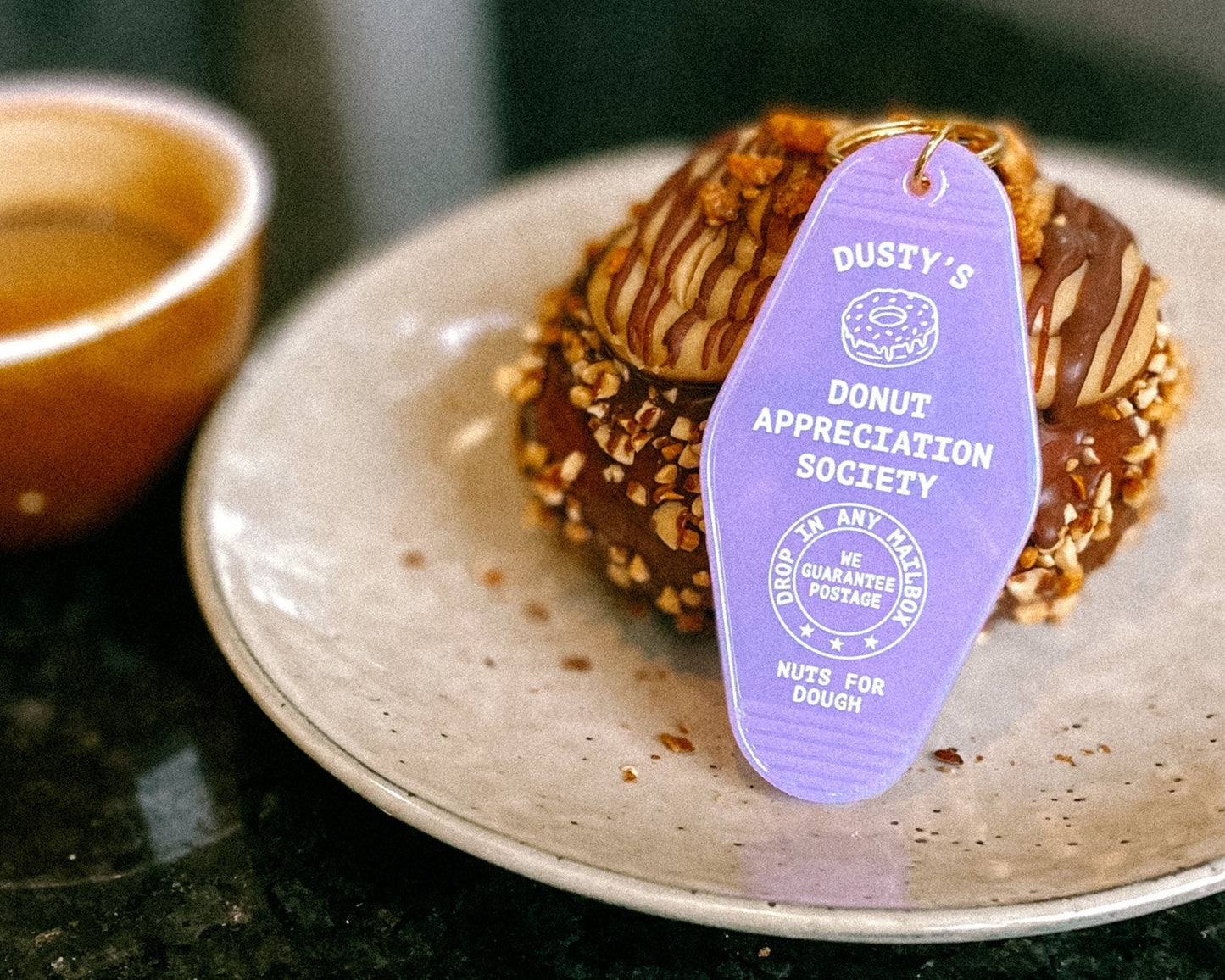 Donut Appreciation Society Motel Keychain