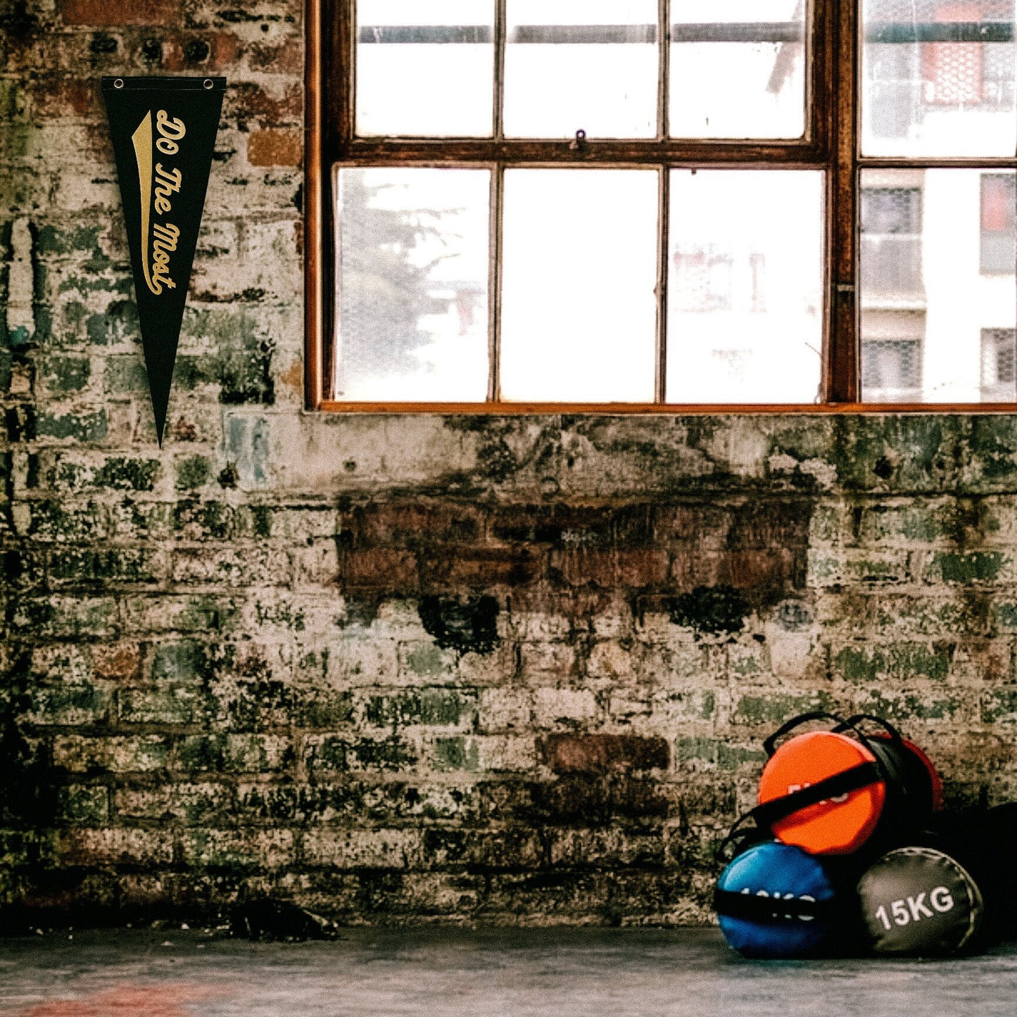 Do The Most Pennant | Felt Pennant Flag Banner | Vintage Style Hard Work | motivational | Wall Decor