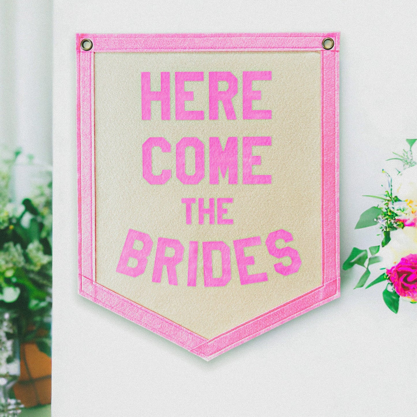 Custom 5-sided Printed Felt Banner | Felt Pennant Flag Banner | Vintage Banner | Wall Decor | Wall Hanging