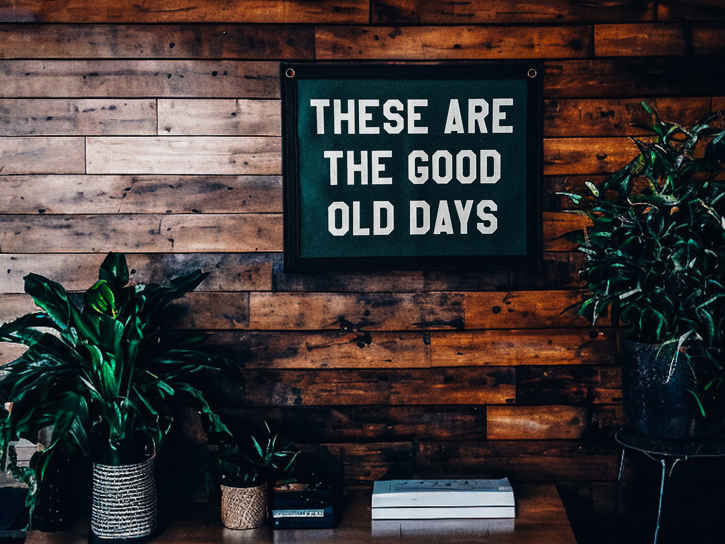 Customisable These are the good old days Banner | Felt Pennant Flag Banner | Vintage Banner | Wall Decor | Wall Hanging