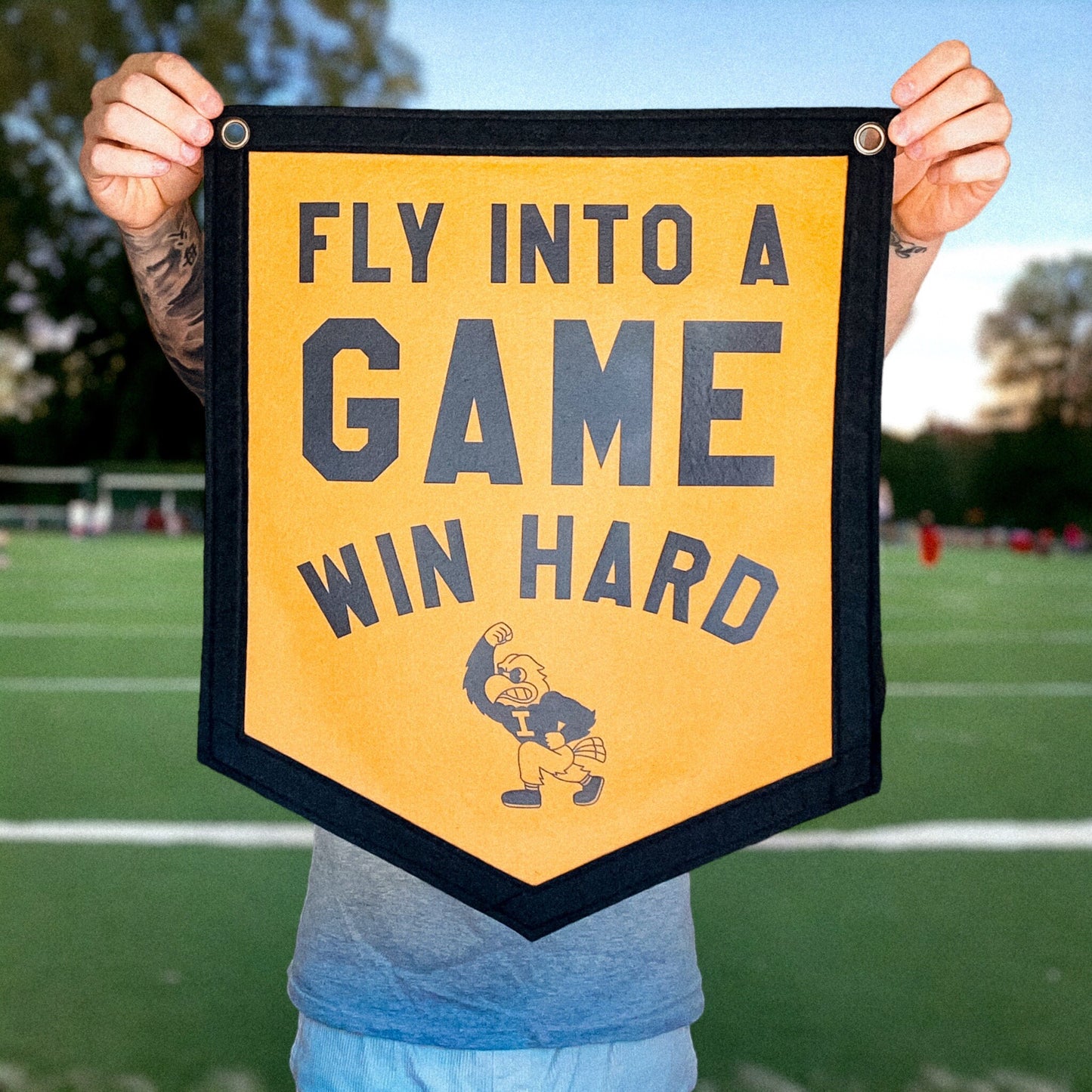 Custom 5-sided Printed Felt Banner | Felt Pennant Flag Banner | Vintage Banner | Wall Decor | Wall Hanging