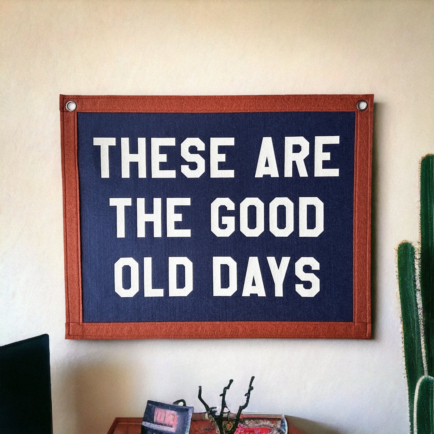 Customisable These are the good old days Banner | Felt Pennant Flag Banner | Vintage Banner | Wall Decor | Wall Hanging