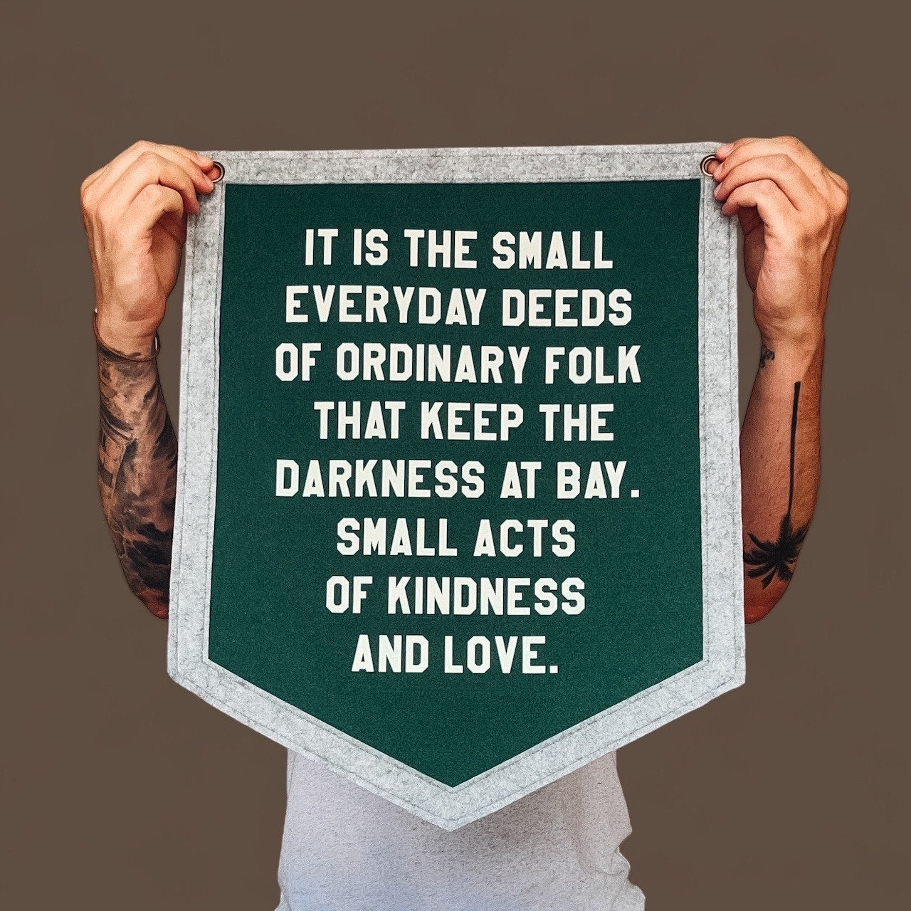 Custom 5-sided Printed Felt Banner | Felt Pennant Flag Banner | Vintage Banner | Wall Decor | Wall Hanging