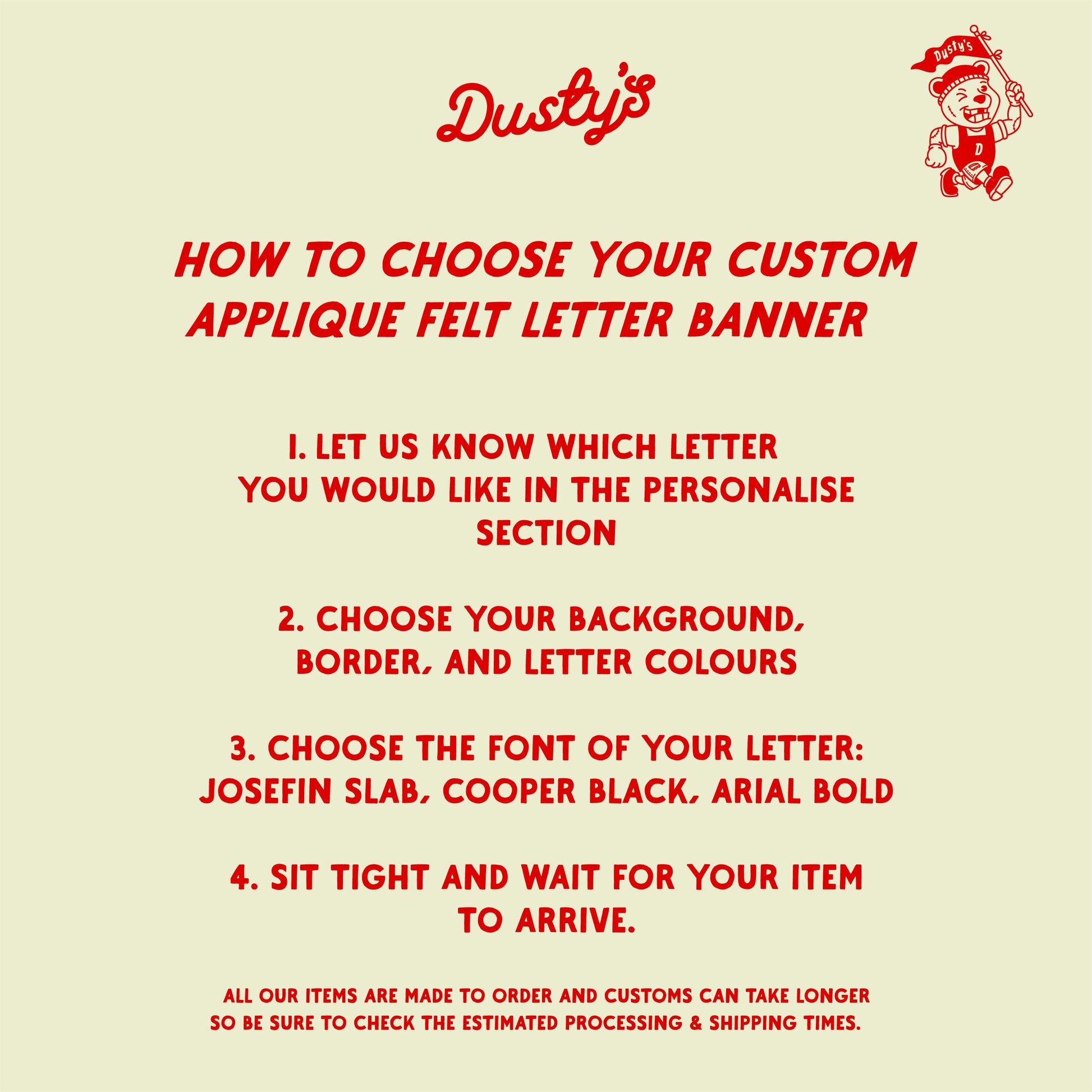 12” x 16” Custom Appliqué Felt Letter Banner | Felt Pennant Flag Banner | Vintage Banner | Wall Decor | Wall Hanging