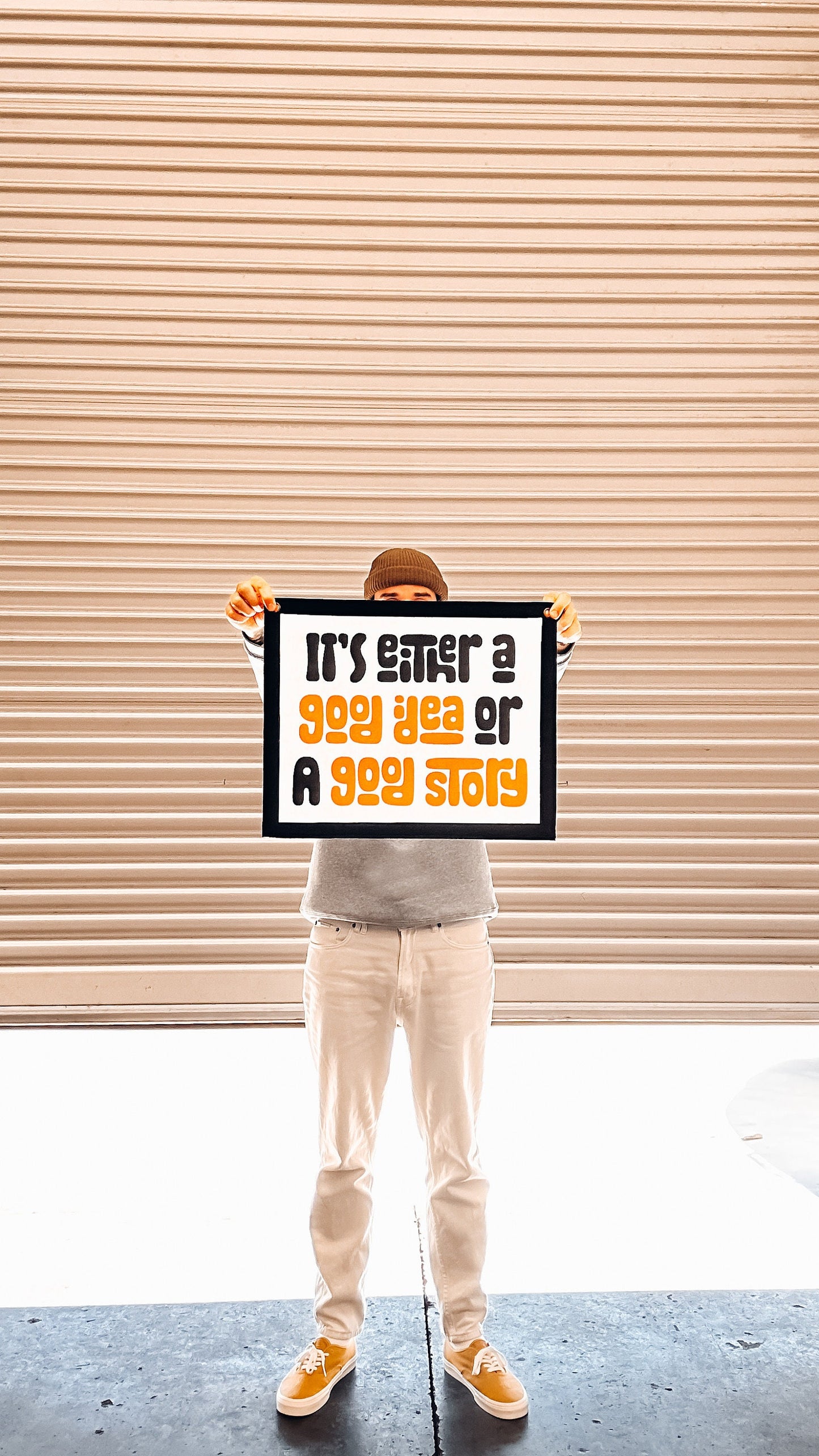 It’s either a good idea or a good story Banner | Felt Pennant Flag Banner | Wall Decor