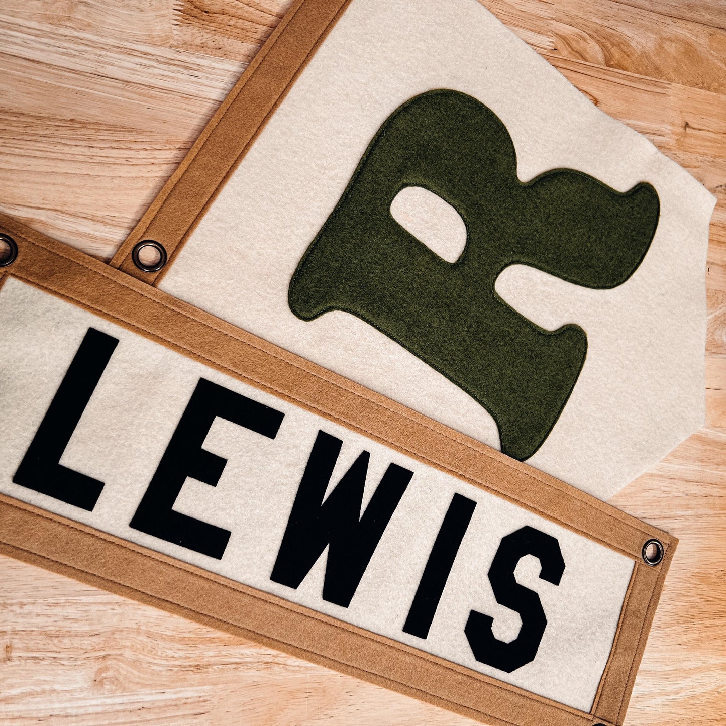 12” x 16” Custom Appliqué Felt Letter Banner | Felt Pennant Flag Banner | Vintage Banner | Wall Decor | Wall Hanging