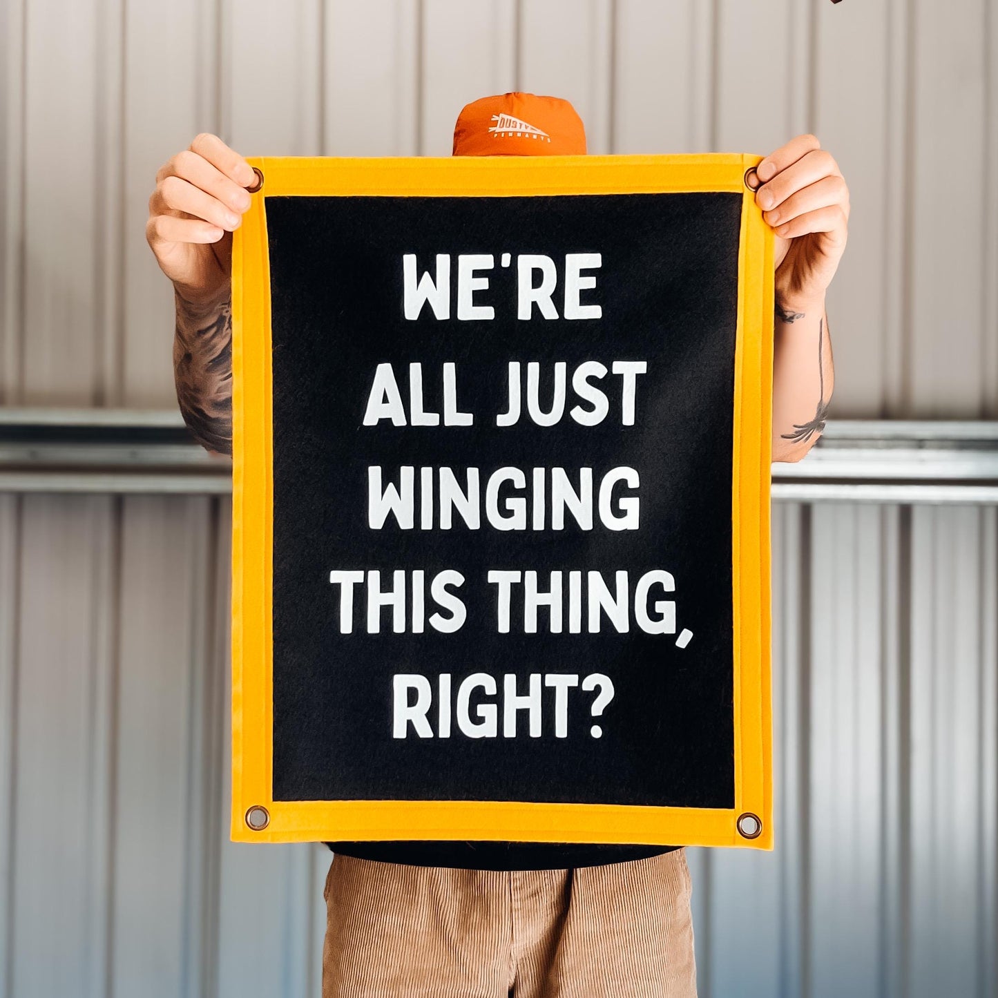 Winging It Banner | Felt Pennant Flag Banner | Vintage Banner | Wall Decor | Wall Hanging