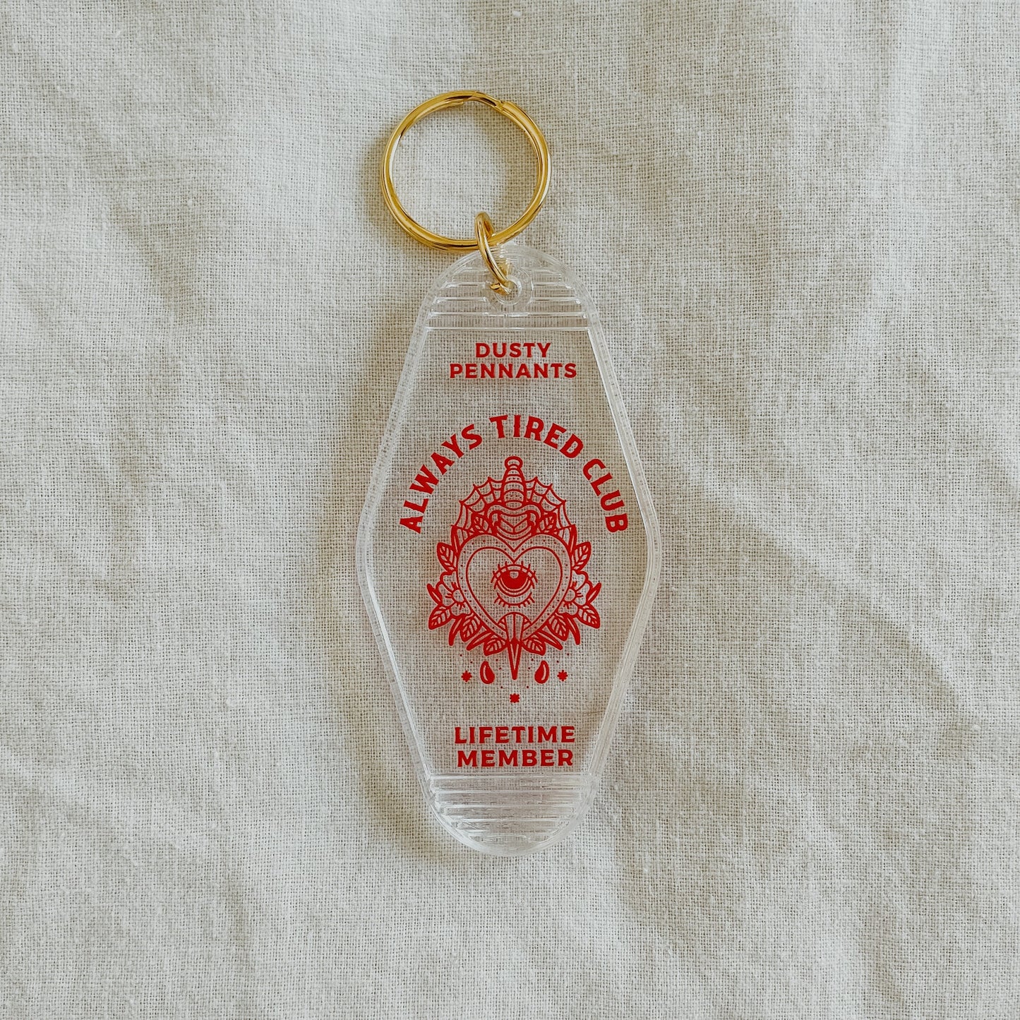 Always Tired Club Motel Keychain | Lifetime member