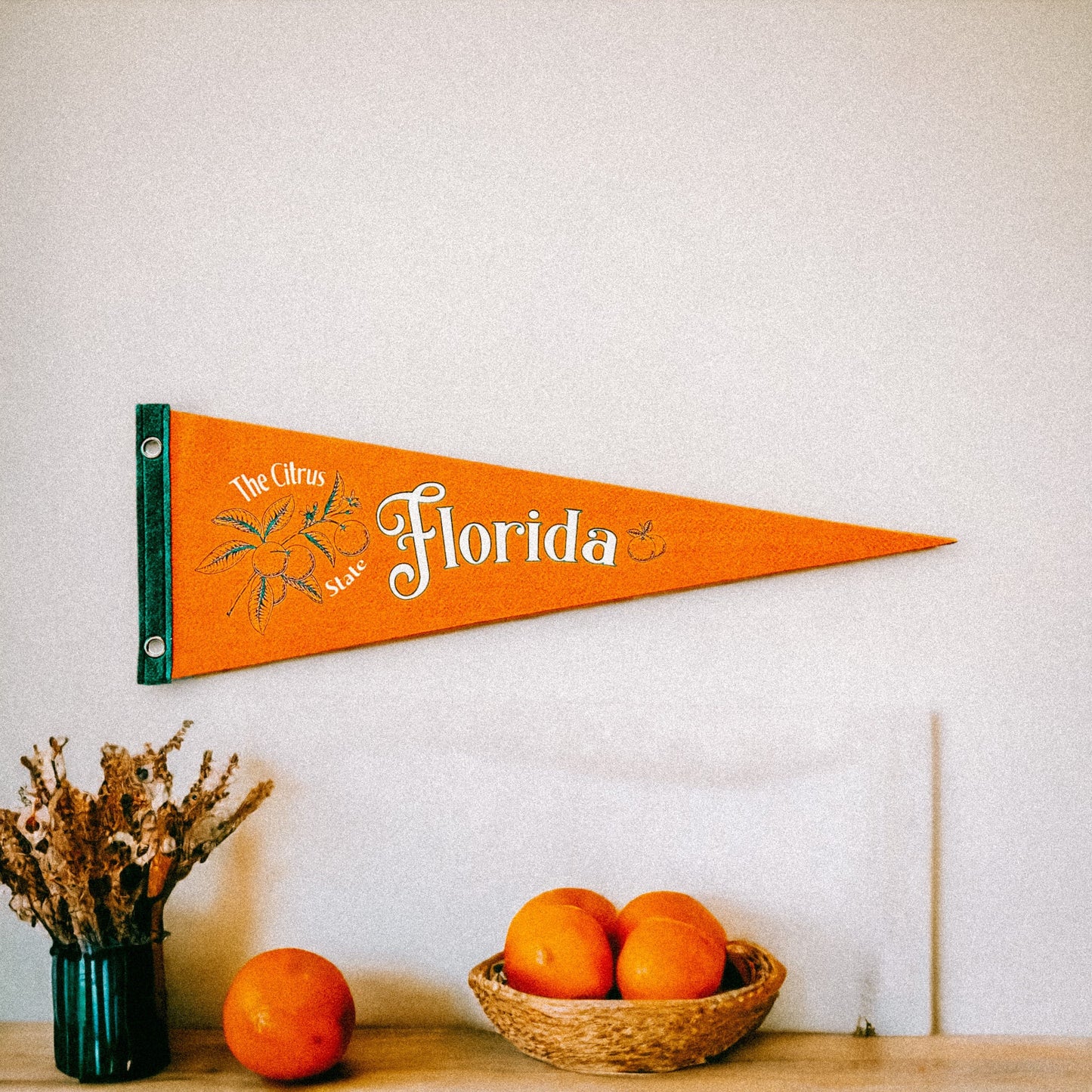 Florida Pennant | Travel Felt Pennant Flag Banner | Vintage Style | Wall Decor