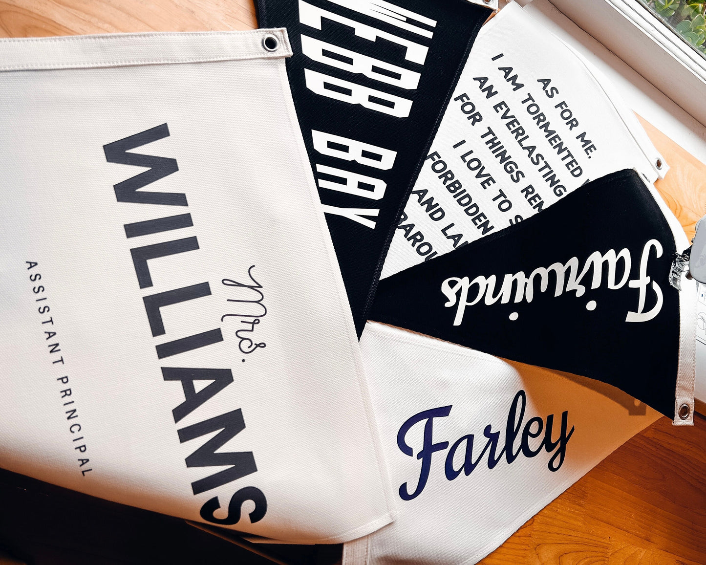 Custom Printed Canvas pennant Flag | Pennant banner | Wall Decor | Wall Hanging