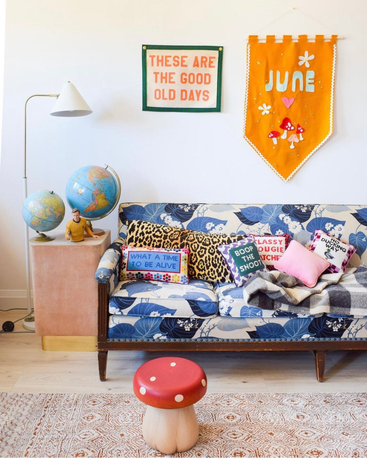 These Are The Good Old Days Felt Pennant Banner | Vintage Style Wall Decor I FREE SHIPPING