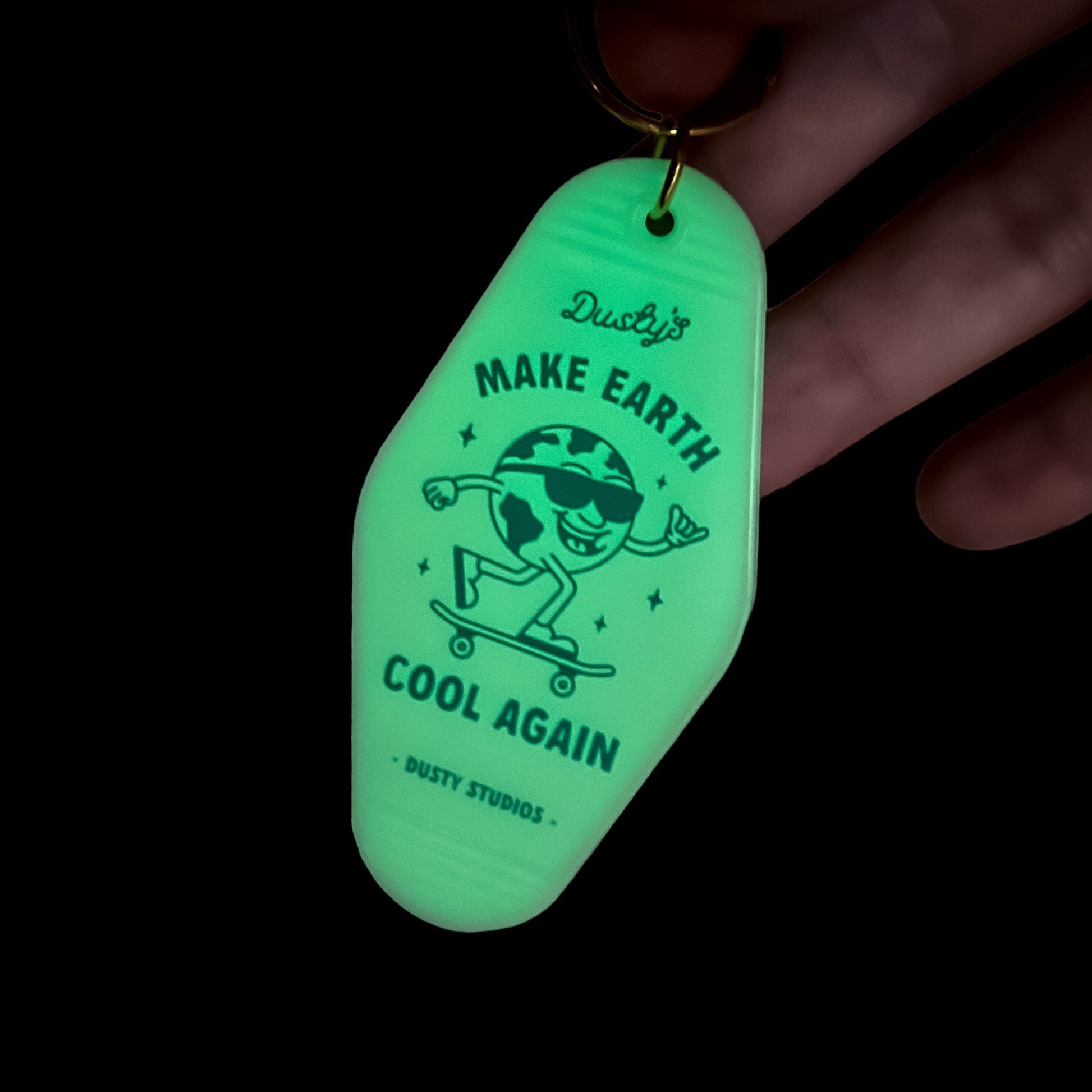 Make Earth Cool Again Motel Keychain