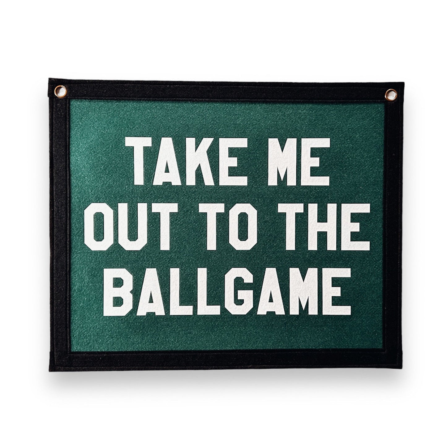 Take me out to the Ballgame Banner l | Felt Pennant Flag Banner | Vintage Banner | Wall Decor | Wall Hanging 16” x 20”