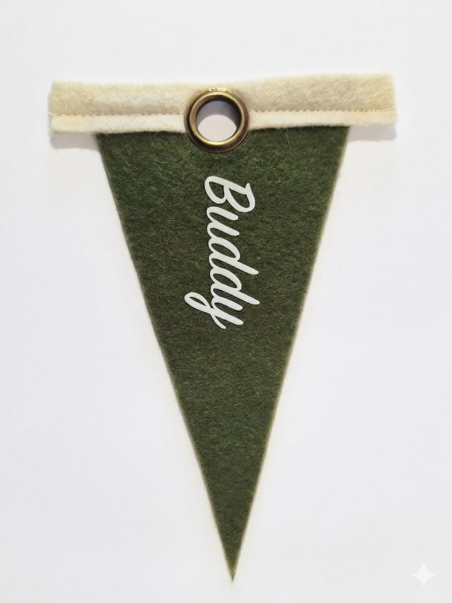 MINI Felt Pennants - Perfect for gifts, wedding place settings, Christmas Decorations I Handmade I Vintage Felt I bulk
