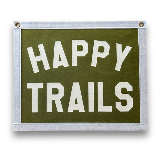 Bandera de fieltro Happy Trails