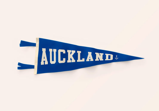 Auckland Pennant New Zealand | Travel Felt Pennant Flag Banner | Vintage Style | Wall Decor