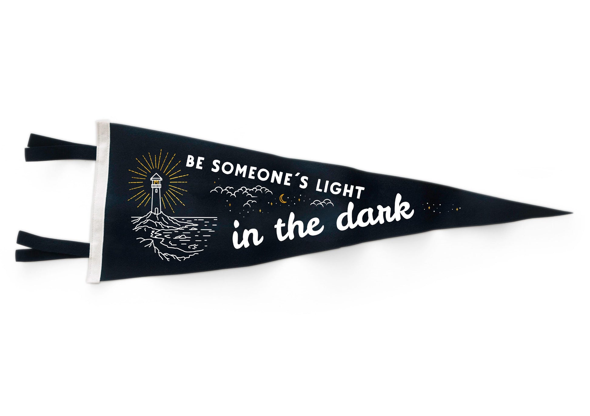 Be someone's light in the dark Pennant | Felt Pennant Flag Banner | Vintage Style | Wall Decor