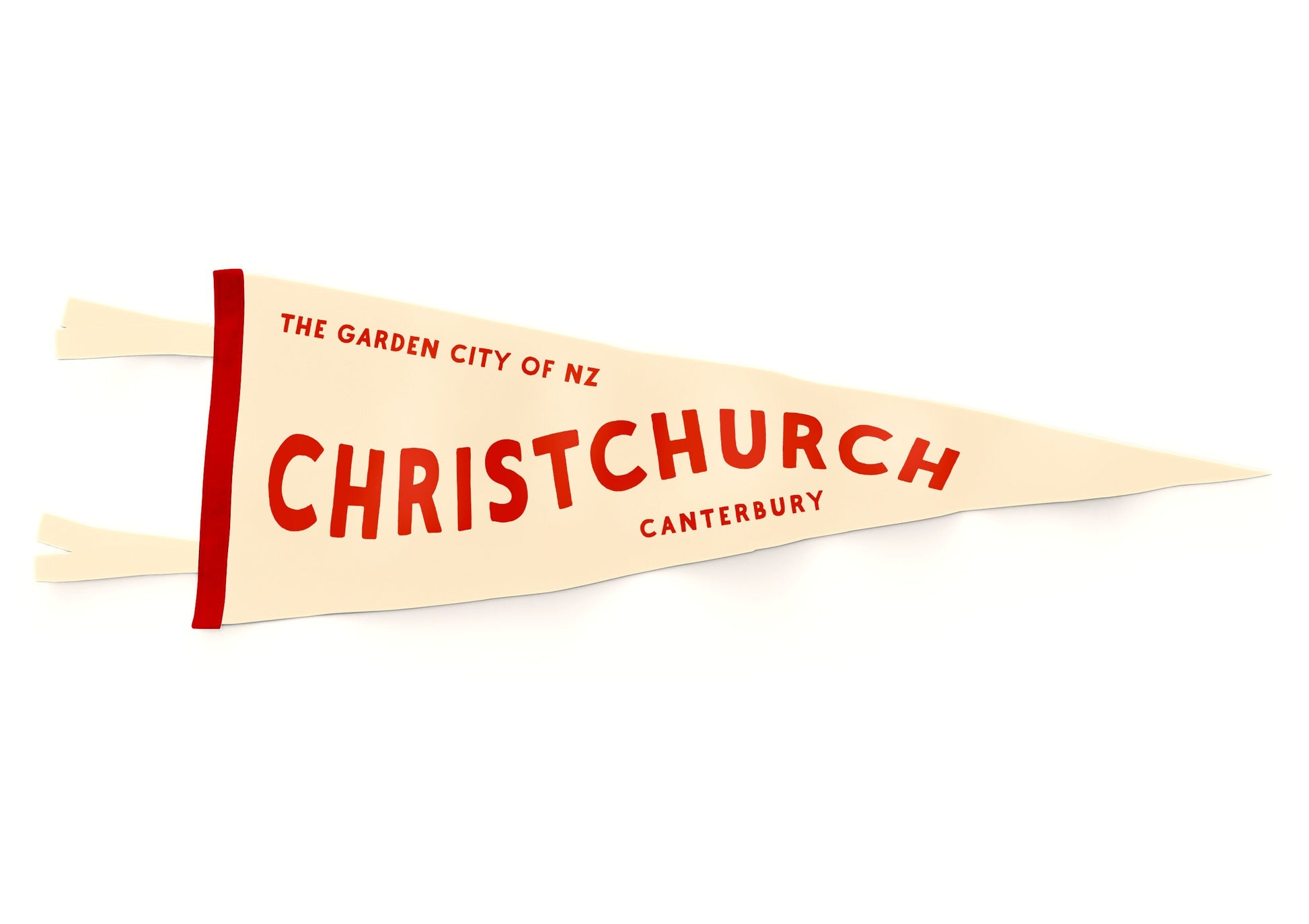Christchurch Garden city of NZ Pennant | New Zealand | Christchurch Travel Felt Pennants Flag Banner | Vintage Style | Wall Decor