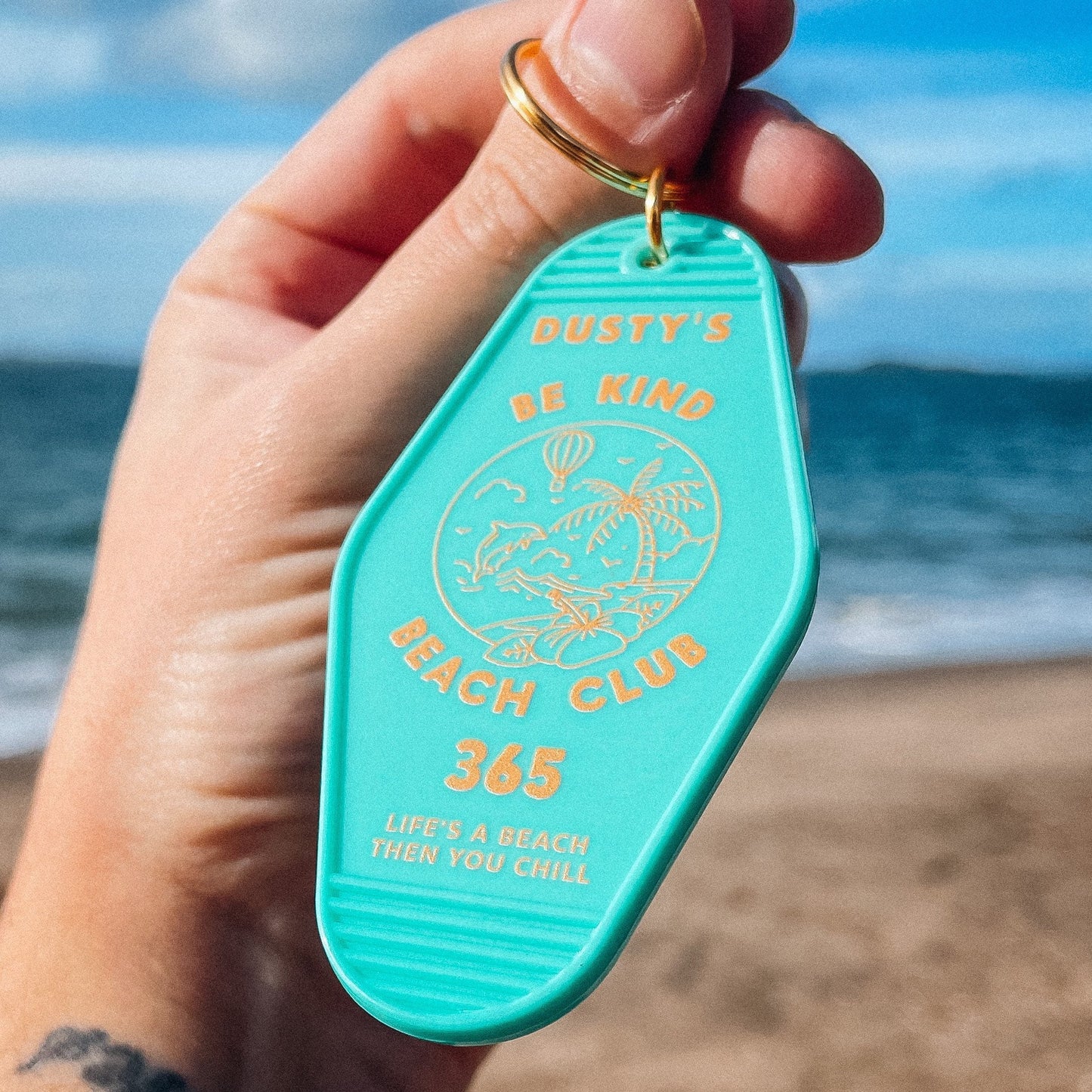 Be Kind Beach Club Motel Keychain