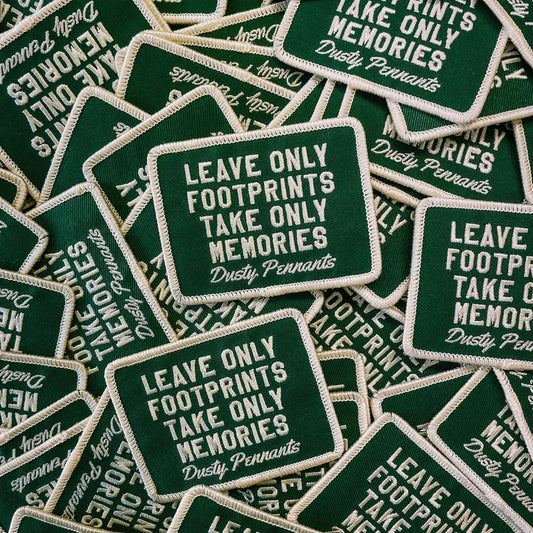 Leave only footprints take only memories | Iron-on Patch