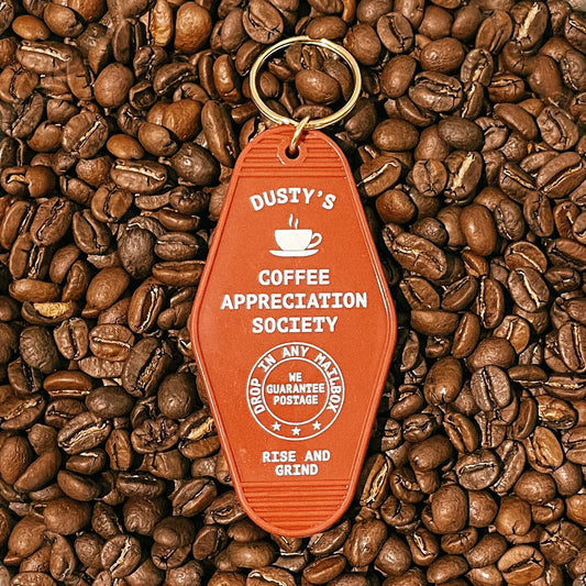 Coffee Appreciation Society Motel Keychain | Rise & Grind