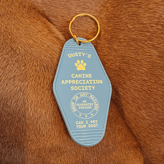 Canine Appreciation Society Motel Keychain | Can I pet your dog?