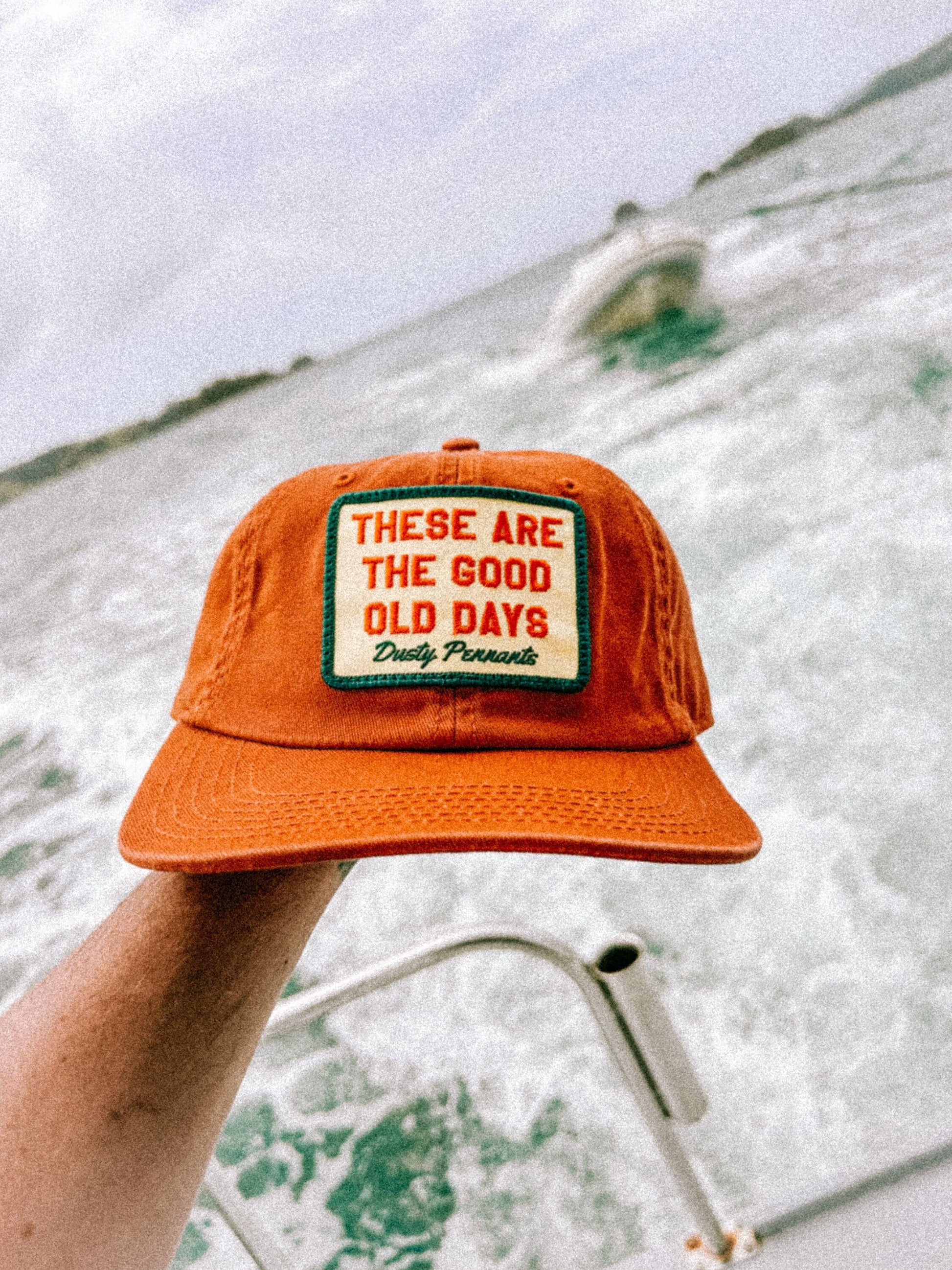 These are the Good Old Days Patch Cap | faded unstructured vintage style baseball hat.
