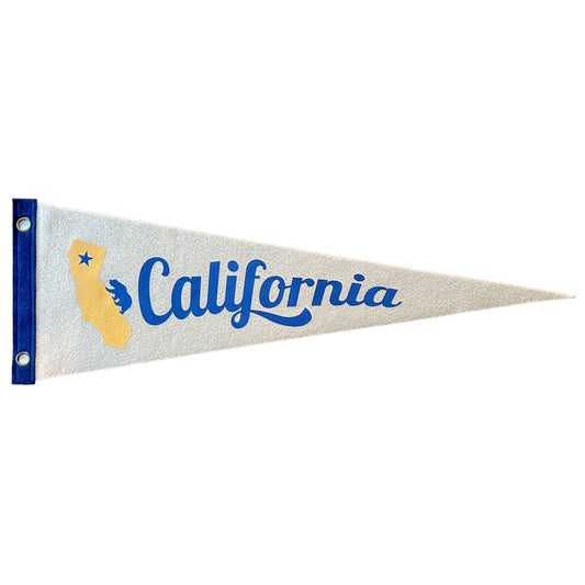California Pennant | Travel Felt Pennant Flag Banner | Vintage Style | Wall Decor