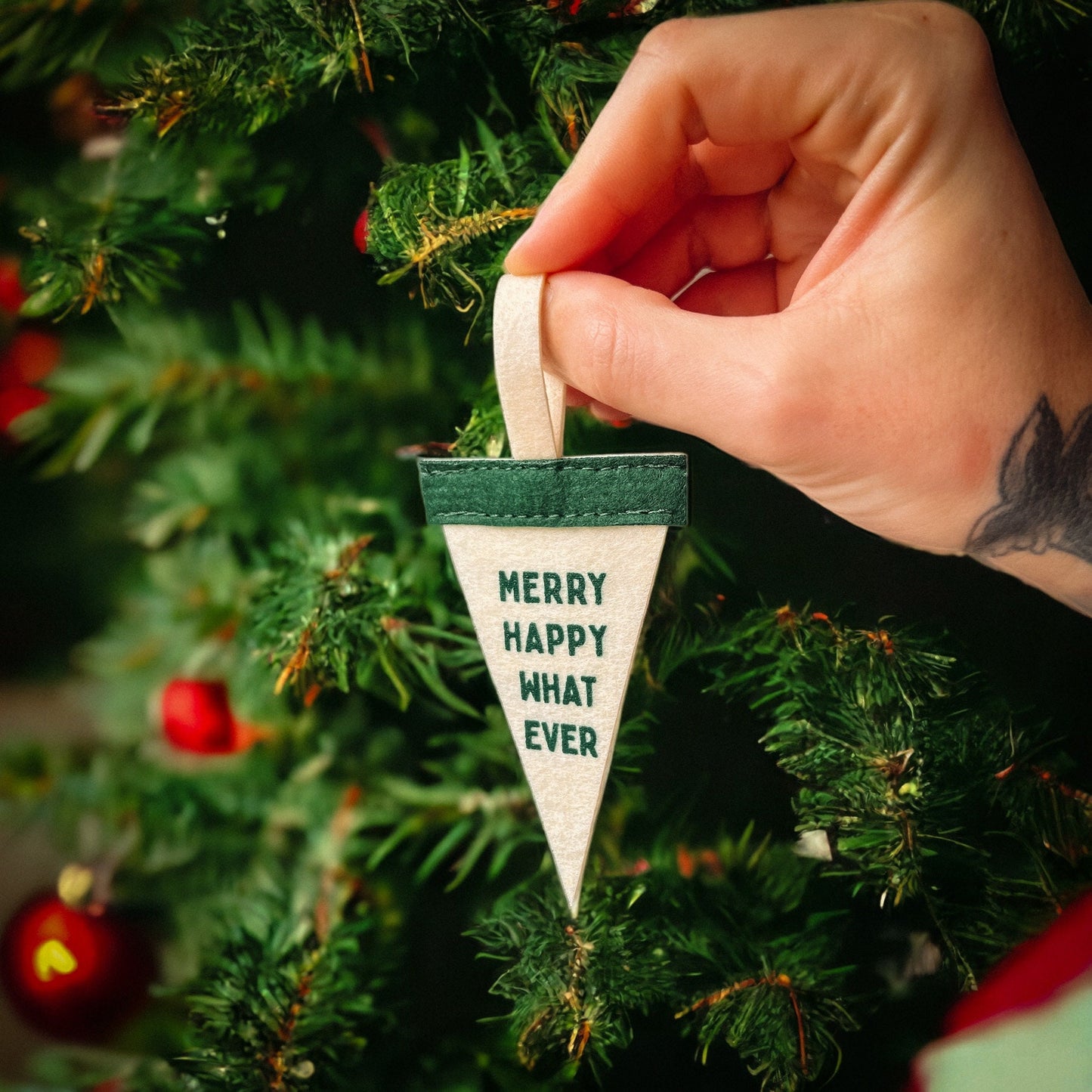 Mini Pennant Tree Ornaments 5-pack | Christmas Tree Decorations | Xmas Tree Ornaments | Baubles