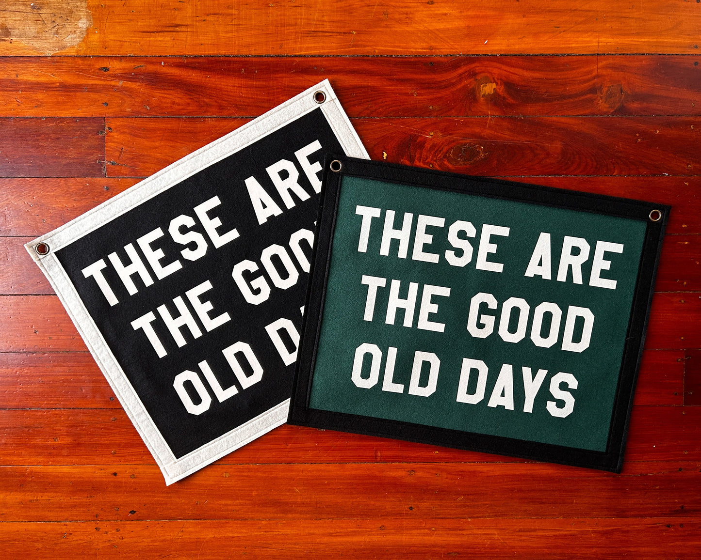 Customisable These are the good old days Banner | Felt Pennant Flag Banner | Vintage Banner | Wall Decor | Wall Hanging